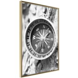 Arkiio Affisch Black and White Compass [Poster] 20x30 Poster